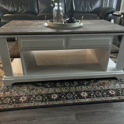 Lift Coffee Table With Shelves 