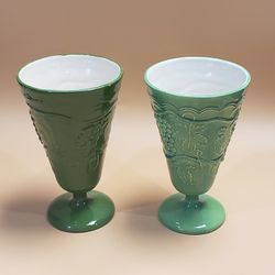 Set Of Green Arnels Cups Vases 