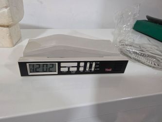 VINTAGE unused LIFE Push Button Corded Telephone COMBO Alarm Clock TK-007 Works