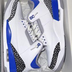 *New* Jordan 3 Racer blue Size 7