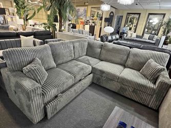 3- Piece Convertible Gray Color Sectional Sofa Set