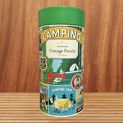 NEW Cavallini & Co. CAMPING VINTAGE PUZZLE Jigsaw Puzzle 1000 Pieces 22" L x 28" H