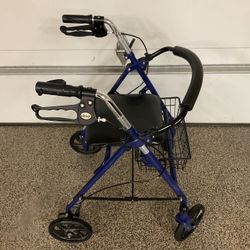 Drive Walker With Seat and Basket