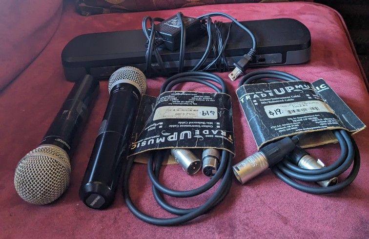For Sale, Sure Wireless Microphone Set. Needs New Switches In The Microphones. $ 325