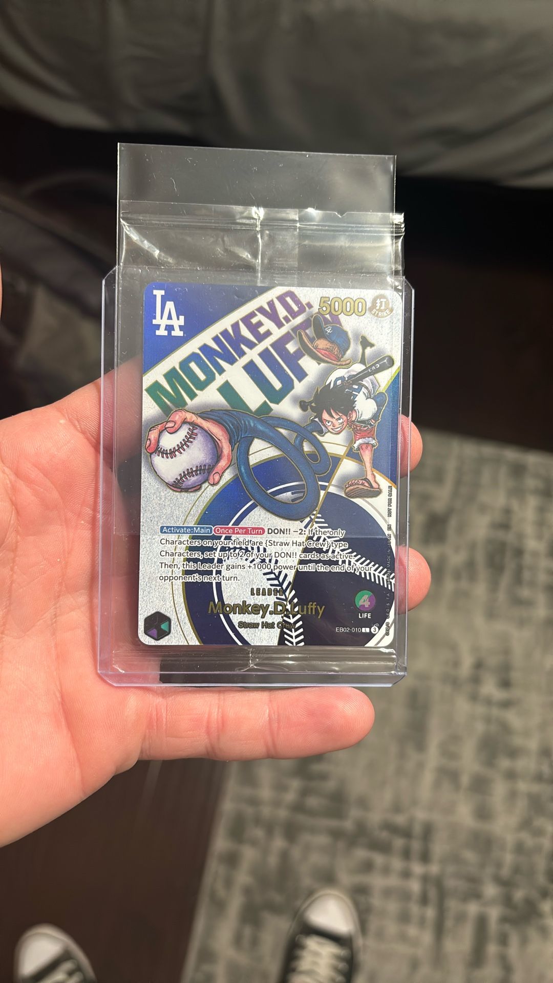 One Piece Luffy Dodgers Card