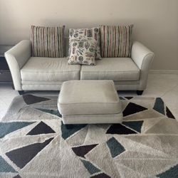 Sofa with rug