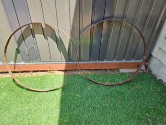 Large Rustic Barrel Hoops for garden deco