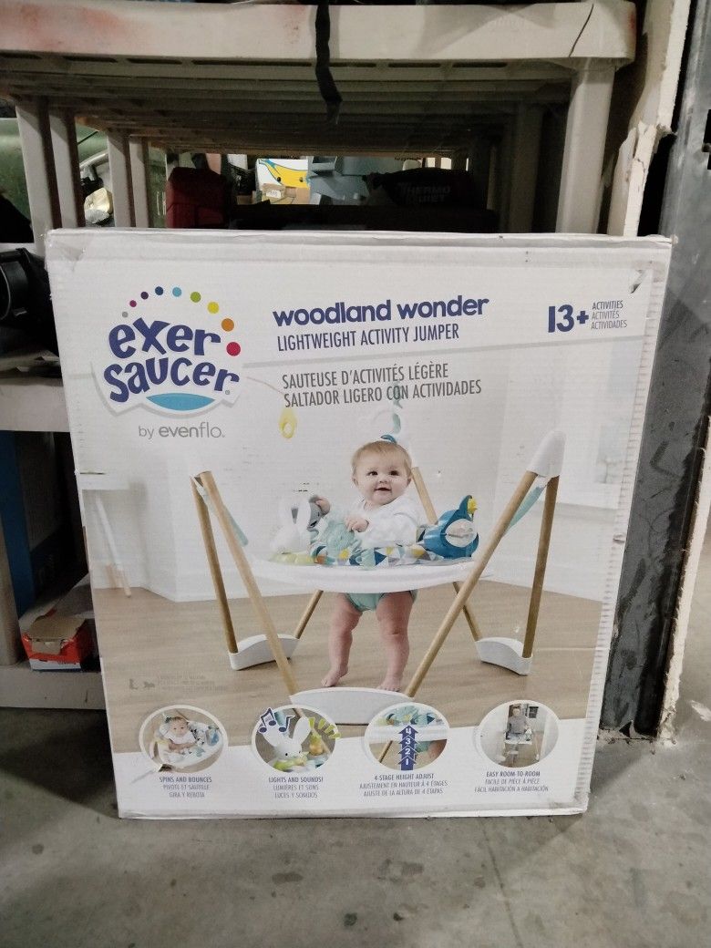 Brand New Evenflo Exersaucer Woodland Wonder