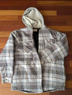Wrangler XL men's fleece hooded button-down quilted jacket