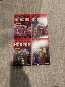 Super7 Simpsons Treehouse of Horror ReAction Figures Set of 4