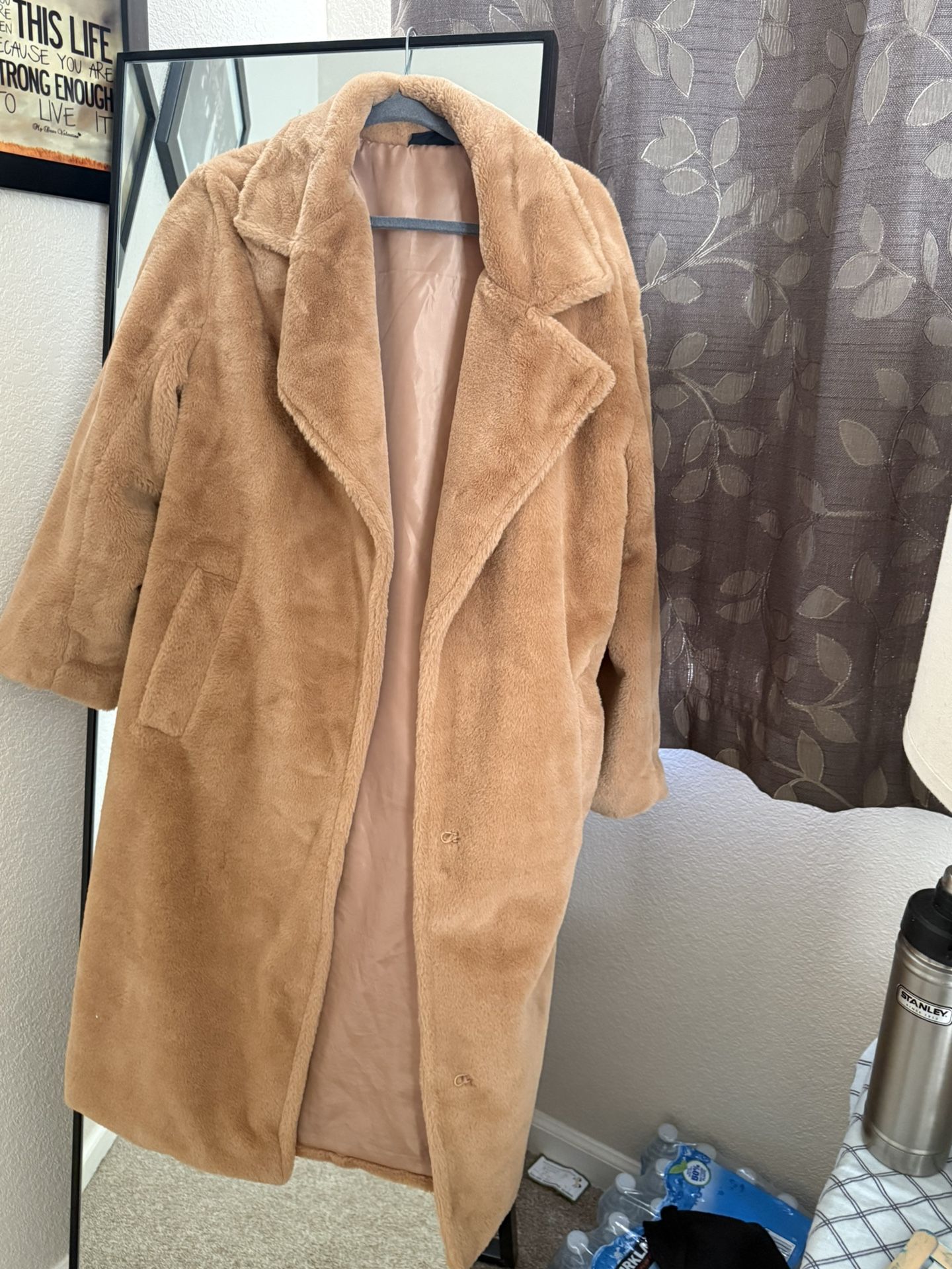 brown teddy coat women’s