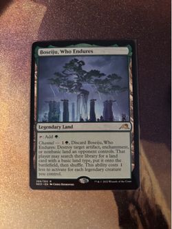 MTG Boseiju, Who Endures - Kamigawa: Neon Dynasty Land Magic the Gathering Card