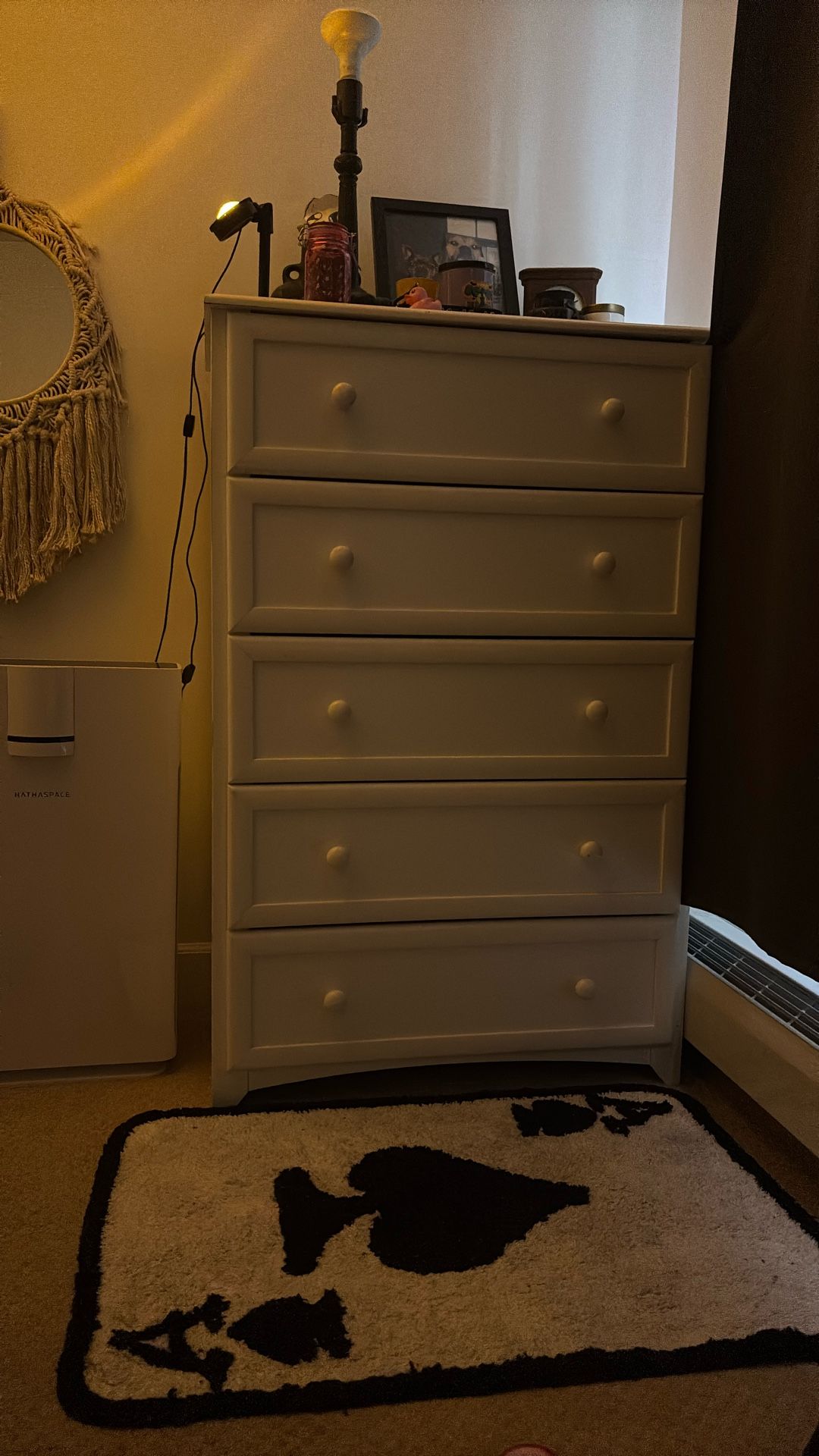 White Dresser 5 Drors