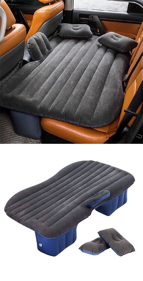 $25 NEW Inflatable Mattress Car Air Bed Backseat Cushion Travel Camping w/ Pillow Pump 54x33”