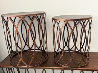 2 Copper tables and 1 wall copper table