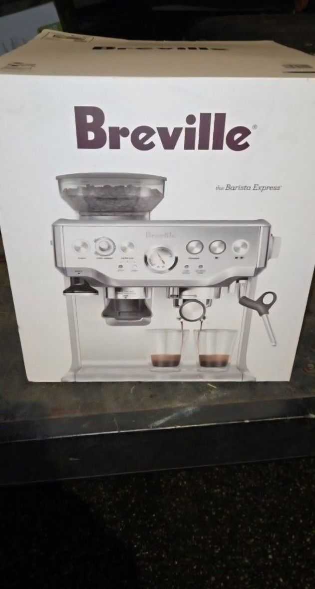 Breville Stainless Steel Barista Express Espresso Machine Light Silver