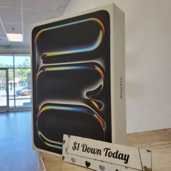 Apple iPad Pro 11in M4 Chip 256GB Newest IPad Model - $1 DOWN TODAY, NO CREDIT NEEDED