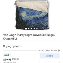 Queen Size Van Gogh Duvet And Pillow Cases 