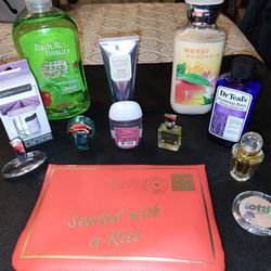 Beauty stuff. All new. A few mini perfumes. Only one pouch. Pics are just showing front and back of it