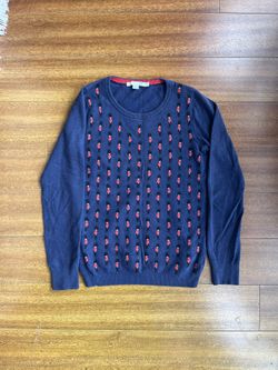 Blue Pullover Sweater With British Kings Guard/Beefeater Pattern