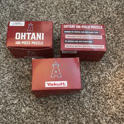 three. Pack 100 Piece, OHTANI Angels Puzzles.