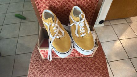 Yellow mustard vans shoes