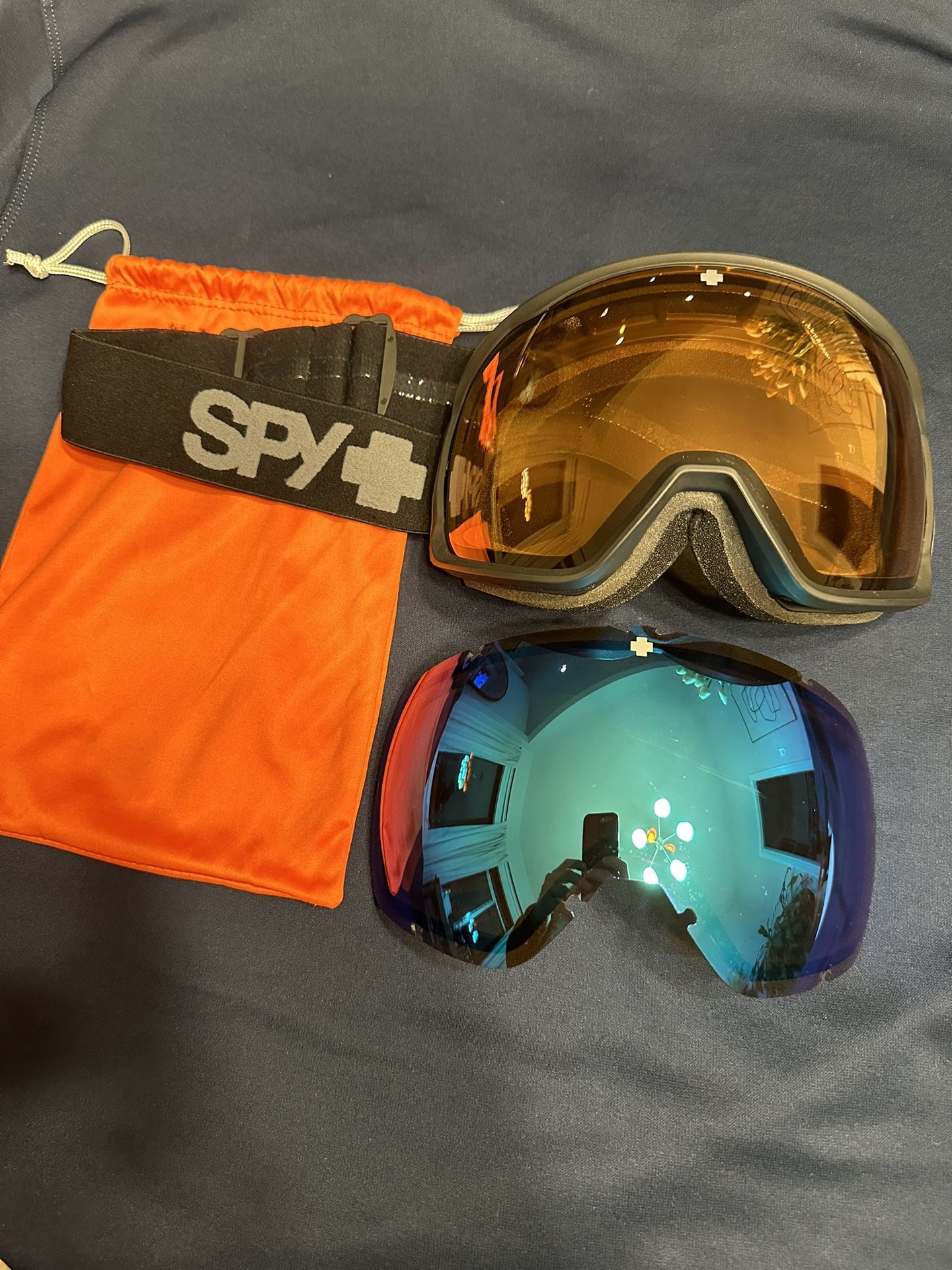 Spy Optic Underpin Snow Goggles (Blue & Amber Lens)