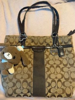 Vintage Coach Signature Jacquard Tote