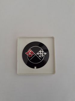 General Motors OEM Crossflag Valve Cover Emblems for Corvette,Camaro etc