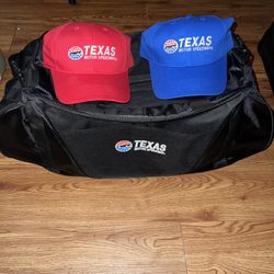 Texas Motor Speedway Duffle Bag & Hats