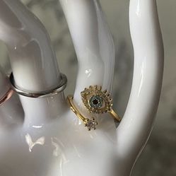 Gold  Evil Eye Ring 