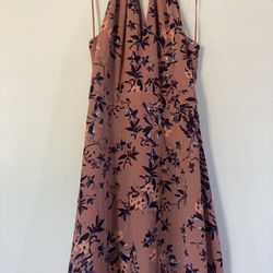Preowned EXPRESS Floral Halter Dress - Dusty Pink / Light Mauve -0