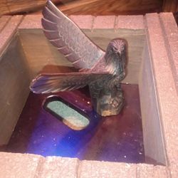 Wooden Bird Statue