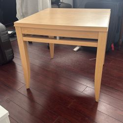 Square Wooden Large End Table - 24” x 24”