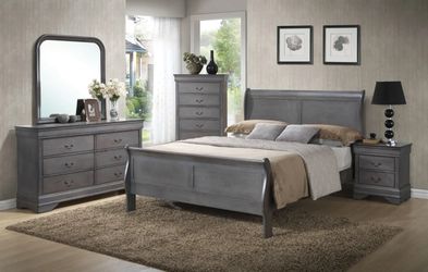5-Pcs Queen Bedroom Set + Mattress Set