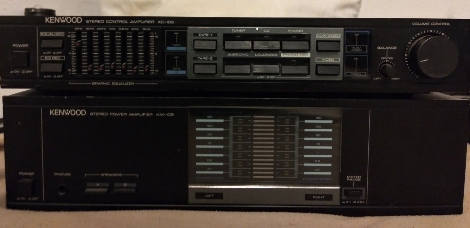 Kenwood Home Stereo System With Duel Cassette Player And Disc Player