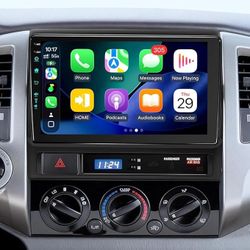 Car Stereo Radio Toyota Tacoma 2005-2015, Wireless CarPlay Android Auto, 9” QLED Touch Screen Head Units, Bluetooth, GPS, Wifi, JBL, Backup Camera