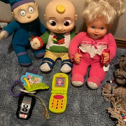 Baby lot all battery operated talking devices except for the blue baby guy