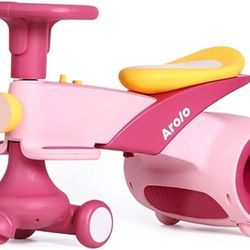 Kinsuite Kids Wiggle Car Ride On Toy, Children Swing Car, with Steering Wheel Lights Music, Uses Twist, Turn and Wiggle for Boys Girls Toddler, Ideal 