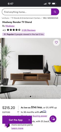 Mid century tv console