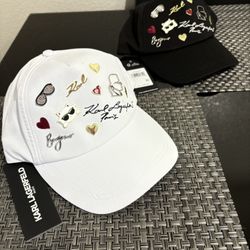 Karl Lagerfeld Paris Women's Charms Baseball Cap Pins Hat 