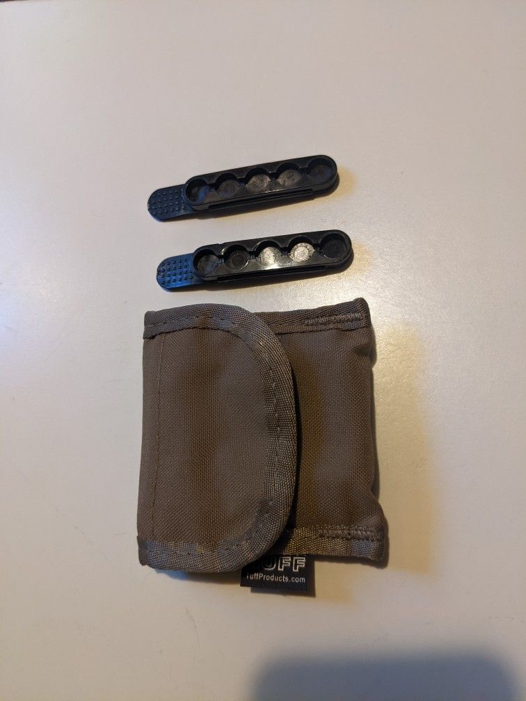 Tuff Products Ammunition Pouch with.38/.357 5-Round Quick-Strip Holders (x2)