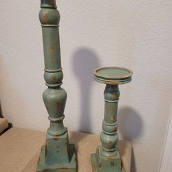 Tall Pillar Candle Holder Set