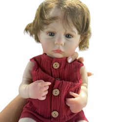 New 18Inch Girl Cameron Whole Body Silicone Vinyl Bebe Reborn Dolls 3D Painted Reborn Dolls With Root Hair Waterproof Toys For Family's Birthday/Chris