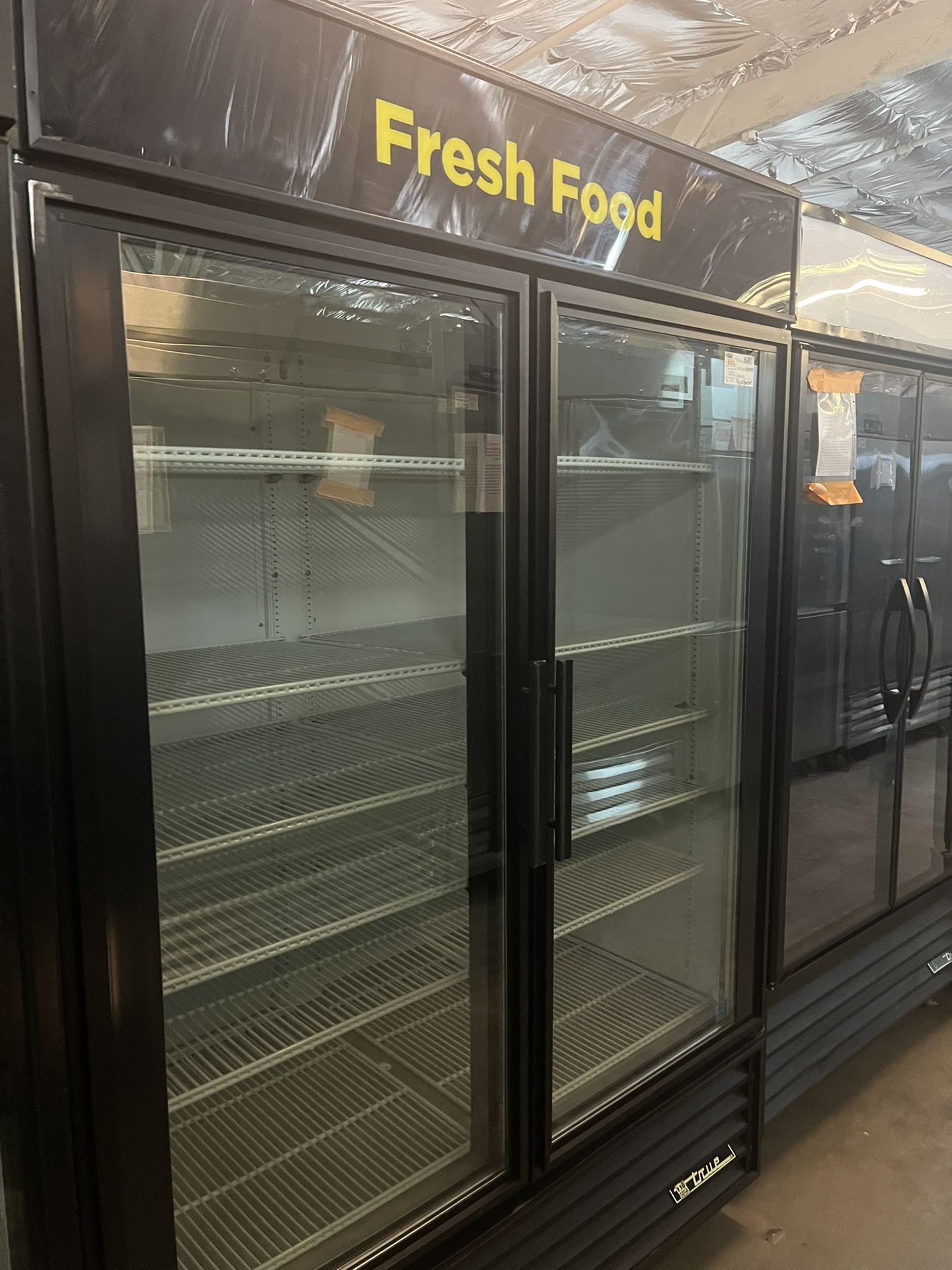 True Two Door Glass Refrigerator 