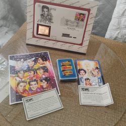 Elvis Presley Certified Stamp Collections And Elvis Playing Cards