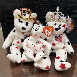 Patriotic beanie babies