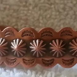 Vintage Southwestern Native America. Solid Copper Cuff Bracelet 
