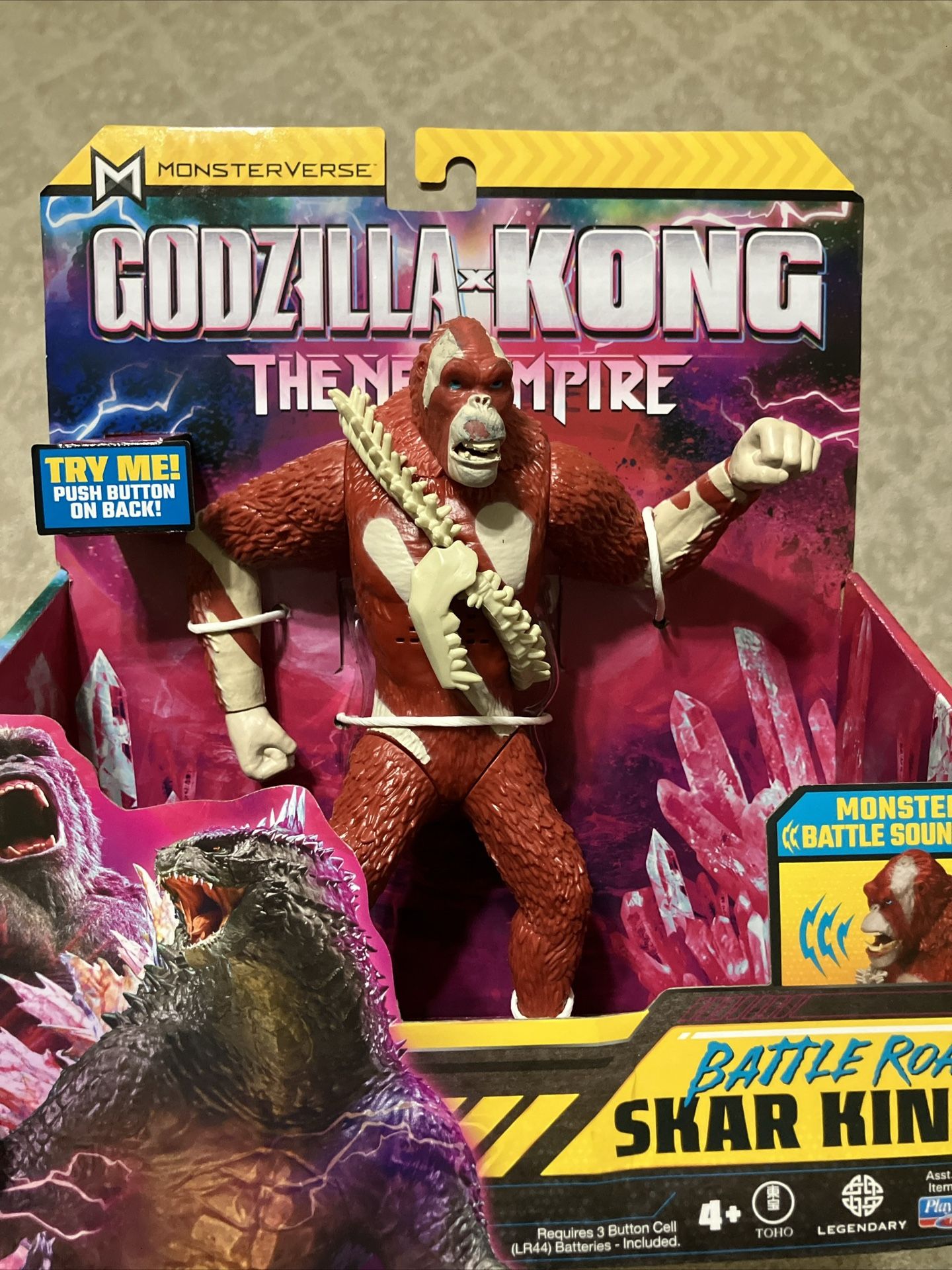 Godzilla X Kong The New Empire 2024 Battle Roar Scar King Playmates Toys Working Sounds!! Rare