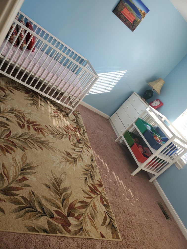 Baby bed and changing table